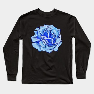 Pretty blue floral print Long Sleeve T-Shirt